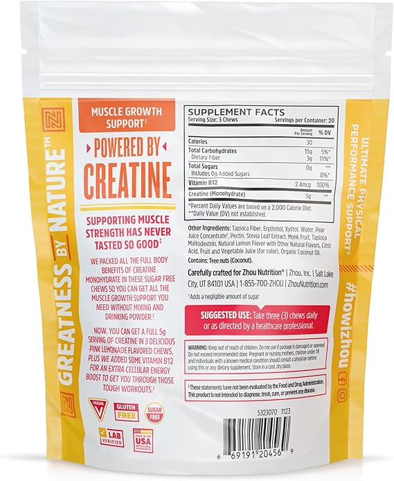 Zhou Nutrition Creatine Gummies Zhou – Williams Natural Foods