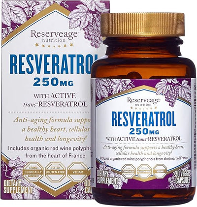 Reserveage Organics, el mejor resveratrol del mundo, 250 mg, 30 cápsulas