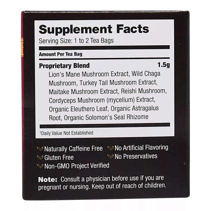 BRAVO TEA Six Mushroom Defense Tea 20 BAG