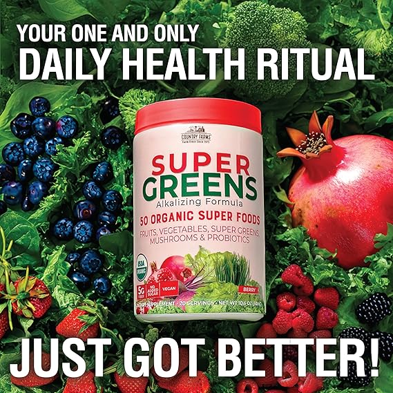 Organic Super Greens Berry Flavor