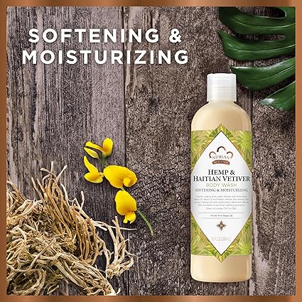 NUBIAN HERITAGE HEMP & HAITIAN VETIVER BODY WASH 13 FL OZ