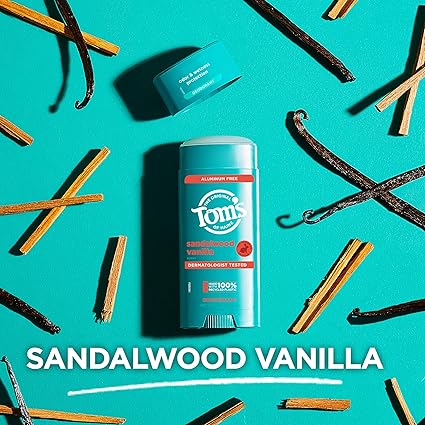 TOM'S OF MAINE DEODORANT SANDALWOOD VANILLA 3.25OZ