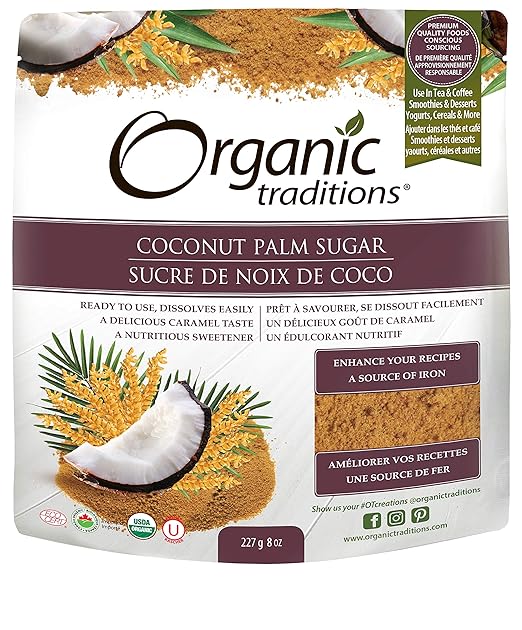 ORGANIC TRADITIONS COCONUT PALM SUGAR 8OZ