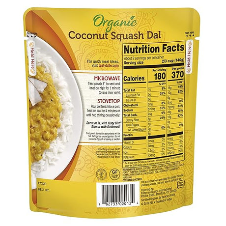 TASTY BITE Indian Coconut Squash Dal 10 OZ