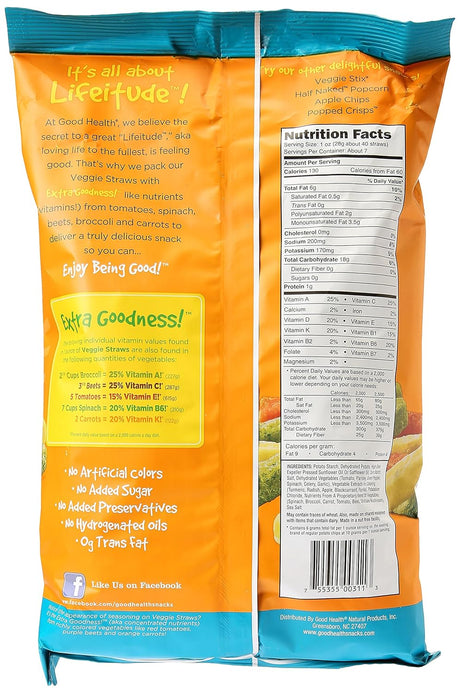 GOOD HEALTH Veggie Straws, Sea Salt 6.25 OZ