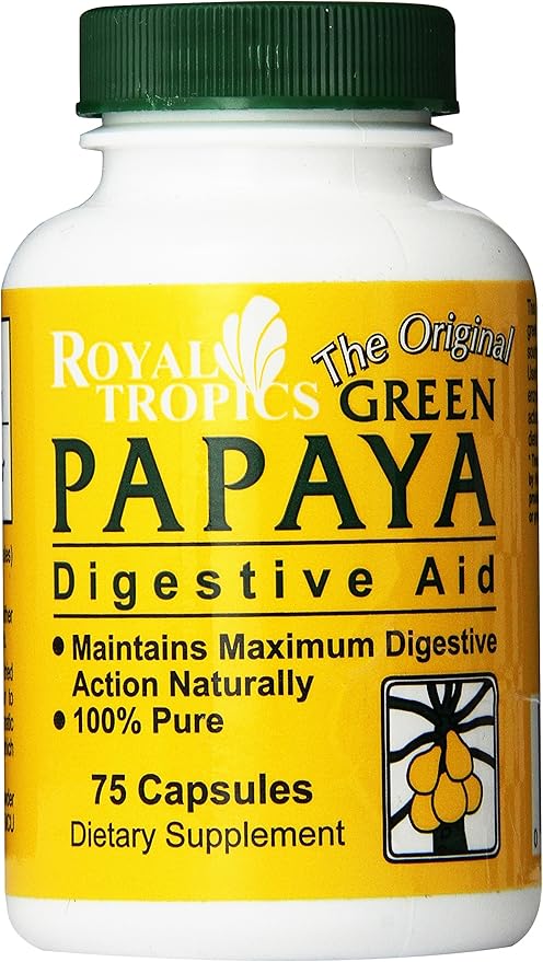 Green Papaya Digestive Enzymes 75 Caps by Royal Tropics
