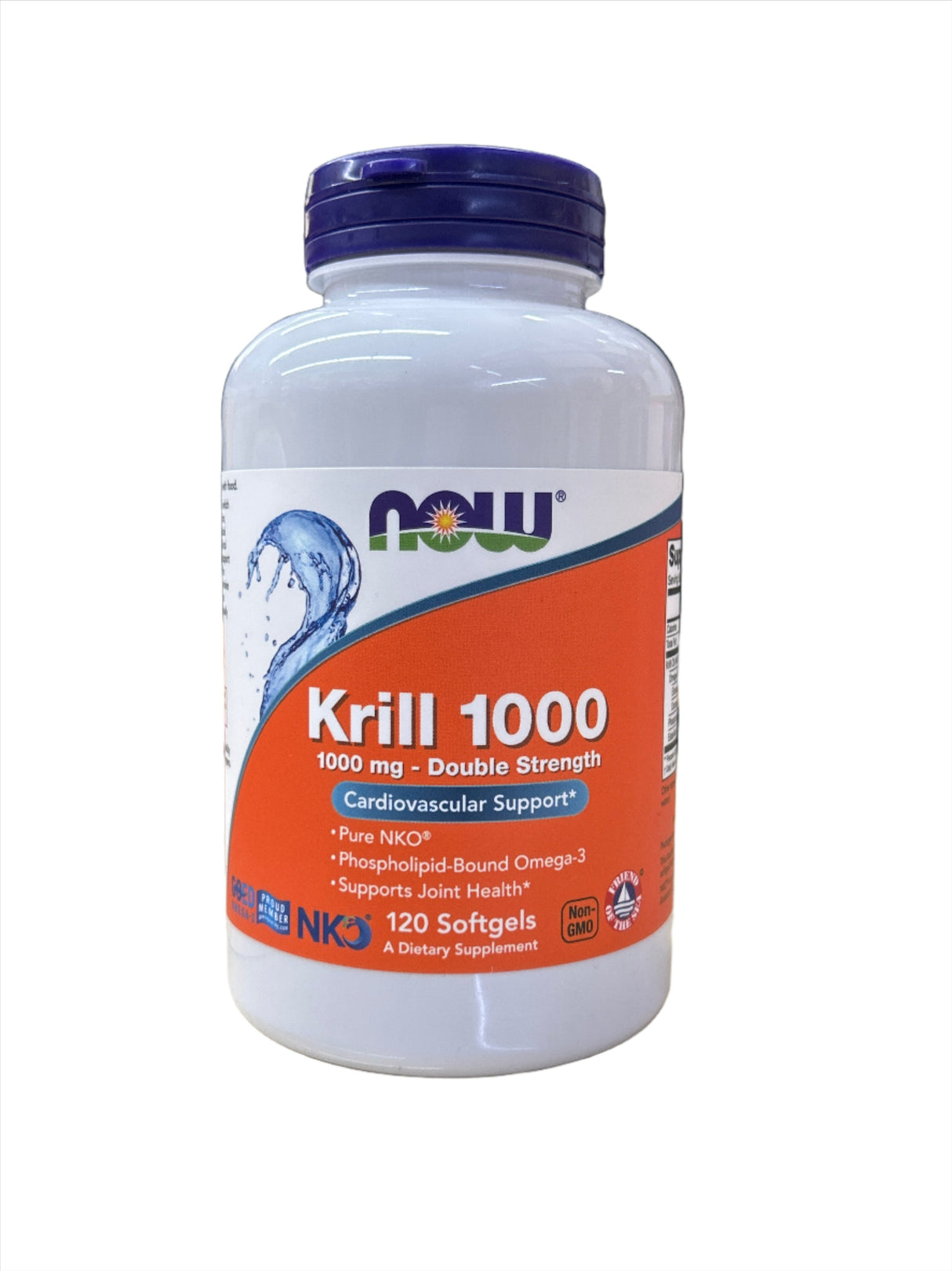 Now Krill Oil Double Strength 1000 mg 60 Soft Gels