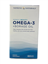 Omega-3 + Borage Oil Nordic Beauty 60 Soft Gels