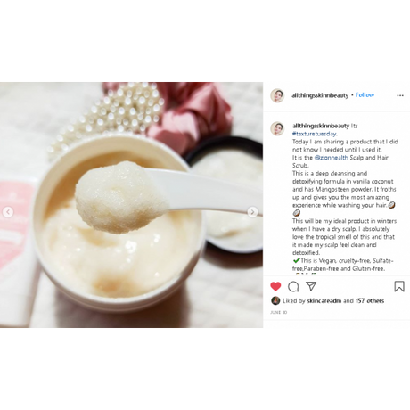 Zion Health Zion Health Deep Cleaning Hair Scrub - Vanilla Coconut 4 oz