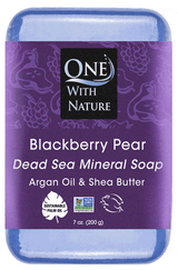 ONE WITH NATUREDEAD SEA MINERAL BAR BLACKBERRY PEAR 7OZ
