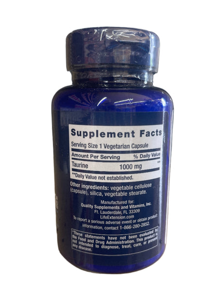 Taurine 1000 mg Vegetarian Capsules