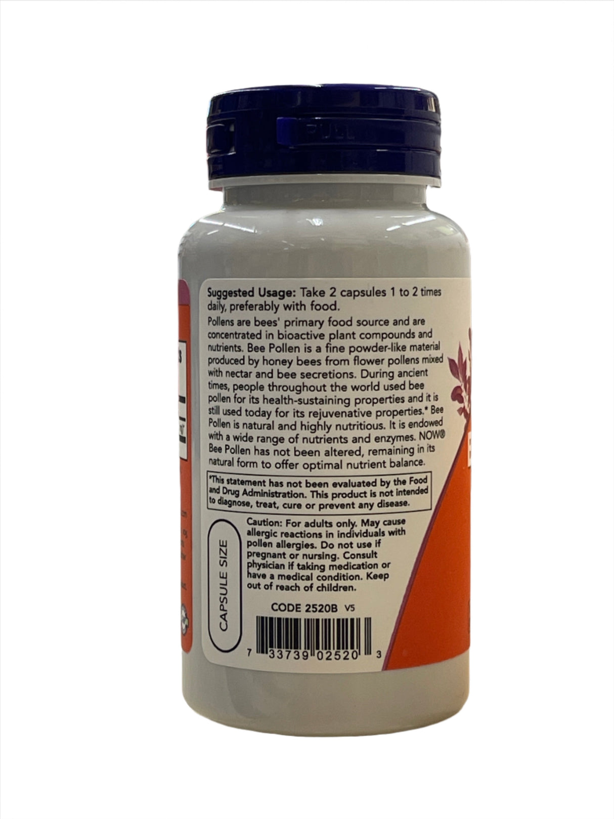 Now Bee Pollen Caps 500 mg