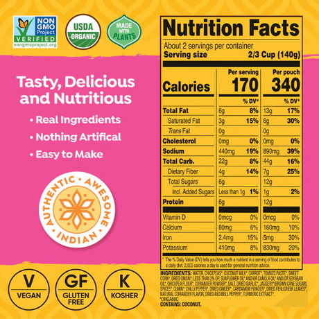 TASTY BITE Tikka Masala Chickpea 10 OZ