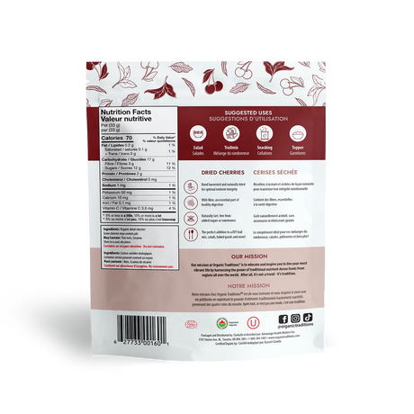 ORGANIC TRADITIONS CHERRIES DRIED 3.5OZ