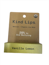 Kind Lips Natural Organic Lip Balm Vanilla Lemon
