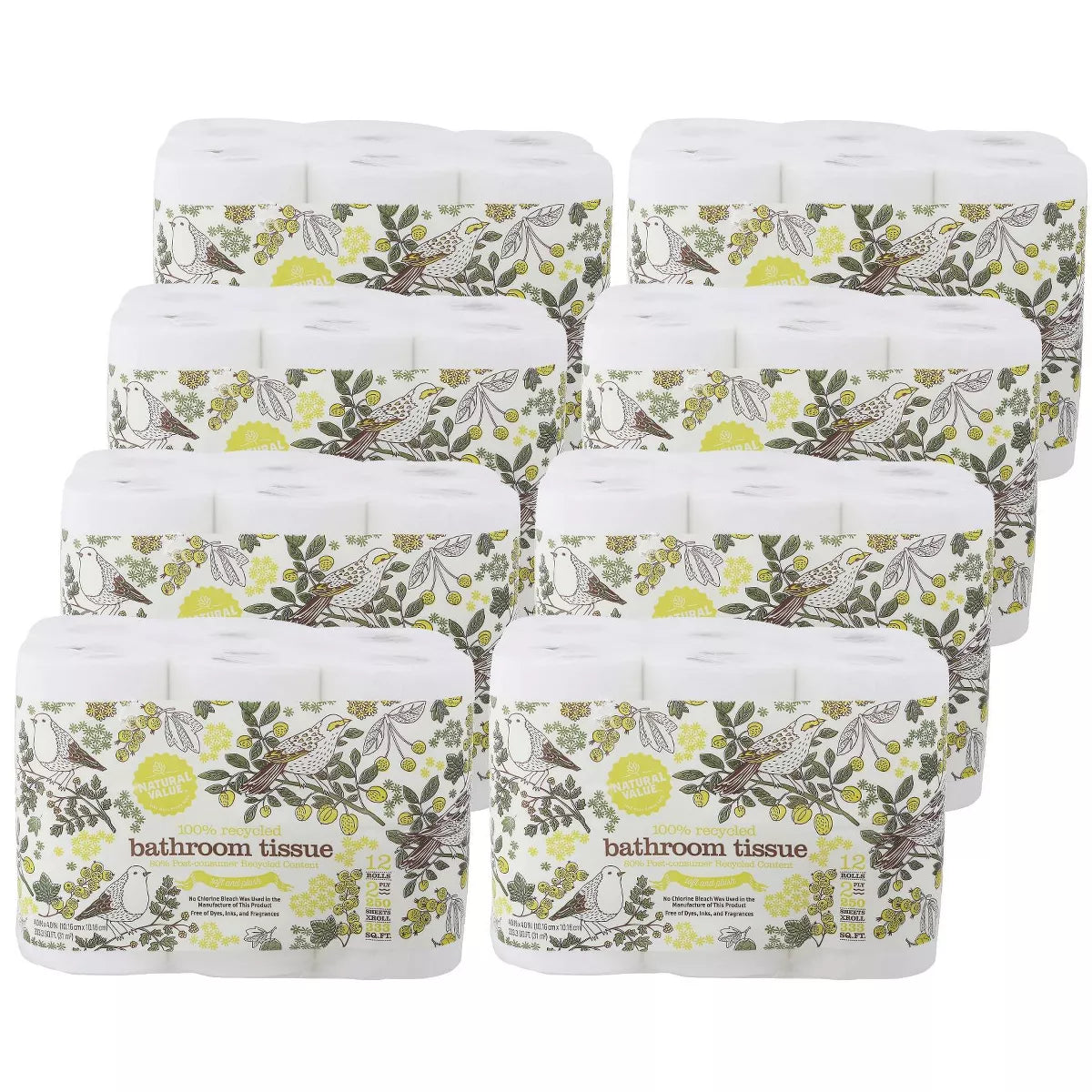 NATURAL VALUE Bathroom Tissue 8/12 PK