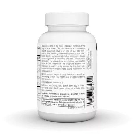 SOURCE NATURALS MAGNESIUM BIS-GLYCINATE 60T