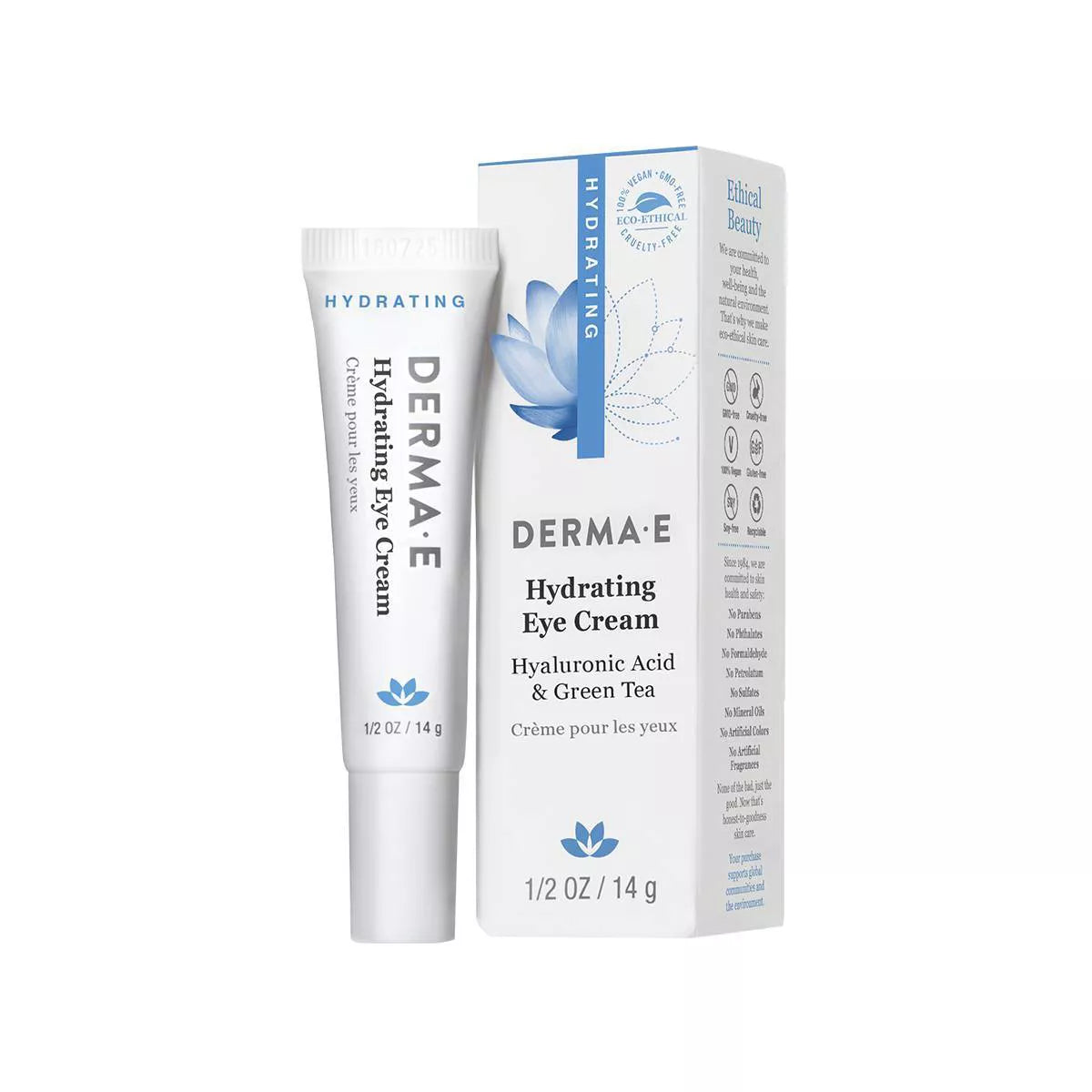 DERMA E HYDRATING EYE CREAM HYALURONIC ACID .5 OZ
