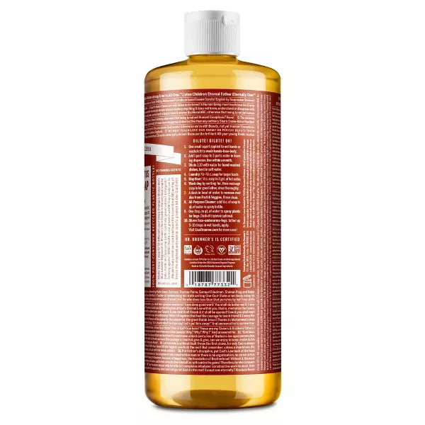 DR. BRONNER'S MAGIC SOAPS ORGANIC CASTILE LIQUID SOAP EUCALYPTUS 32OZ