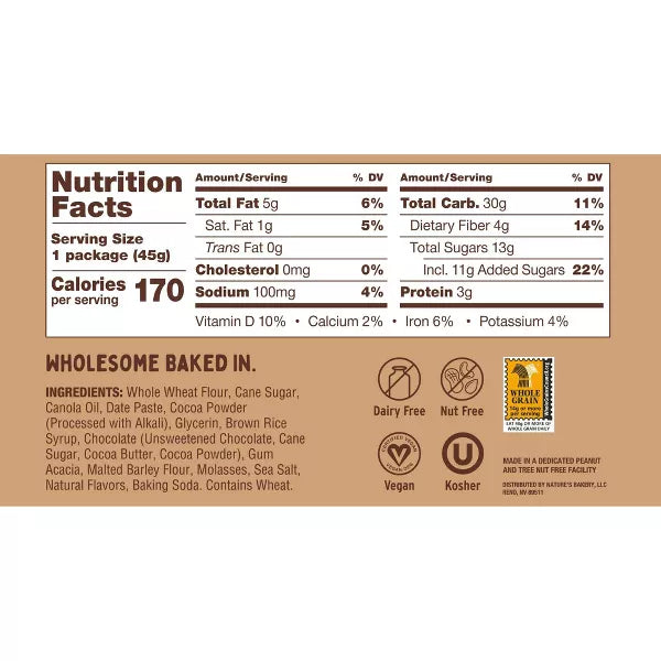 NATURE`S BAKERY Double Chocolate 9.54 OZ 6 pack