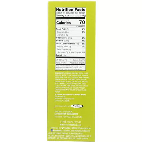 MILTONS Olive Oil / Sea Salt 6 OZ