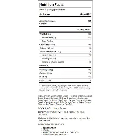 PURELY ELIZABETH Cranberry Pecan 12 OZ