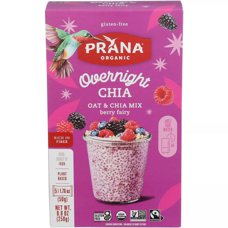 PRANA ORGANICS Overnight Chia Berry 5 pack 8.8 OZ