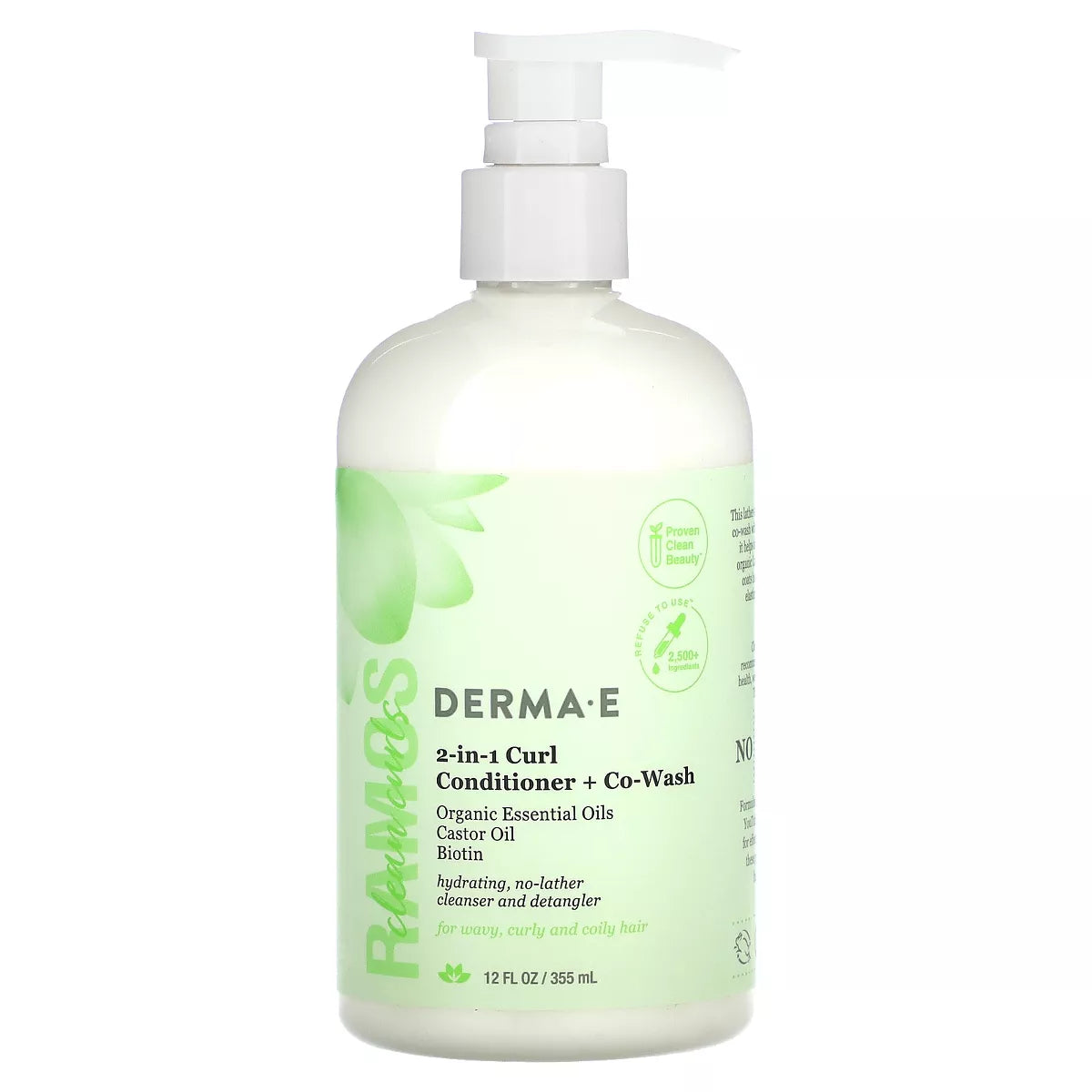 DERMA E. RAMOS 2-IN-1 CURL CONDITIONER + CO-WASH 12OZ