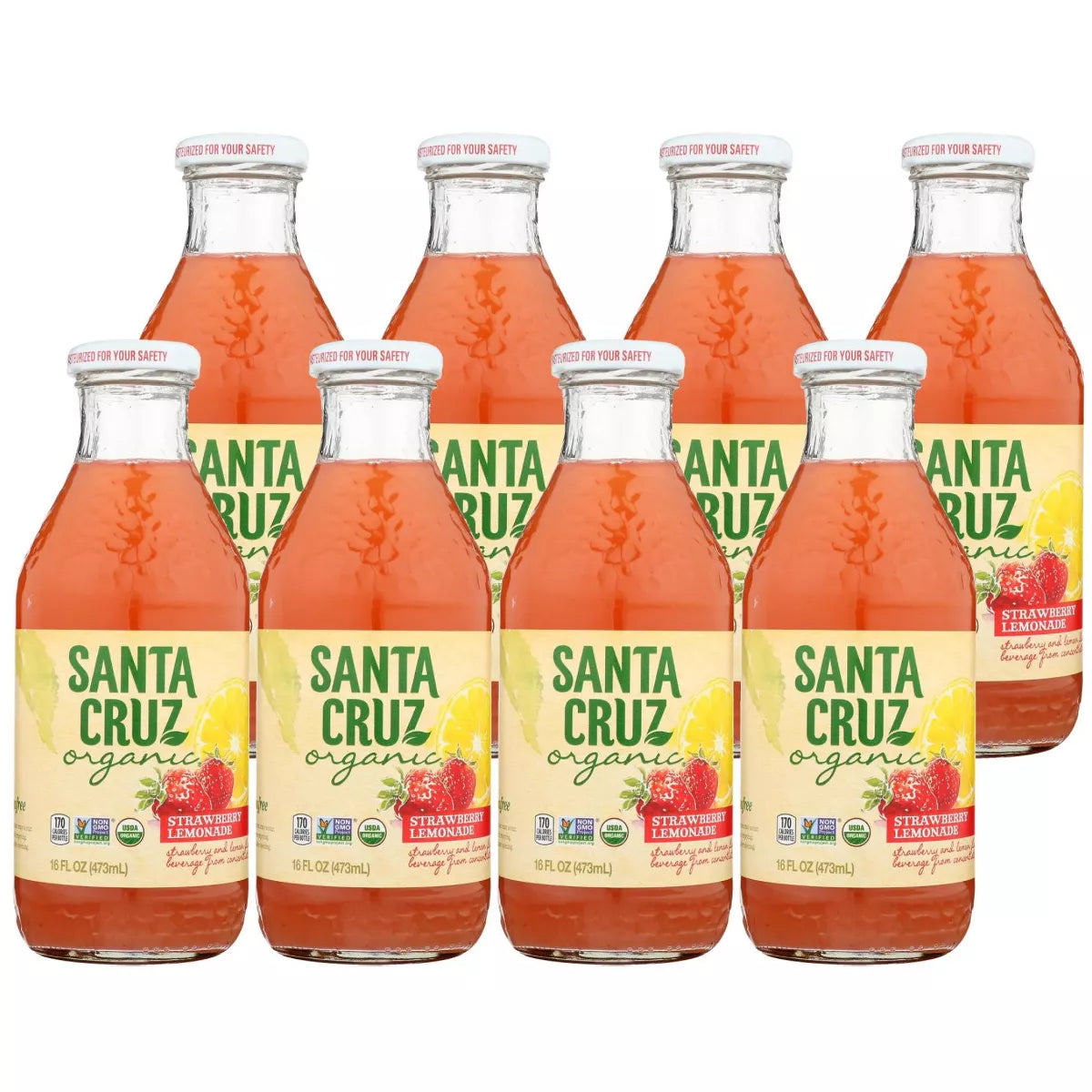 SANTA CRUZ ORGANIC Lemondade Strawberry 16 OZ