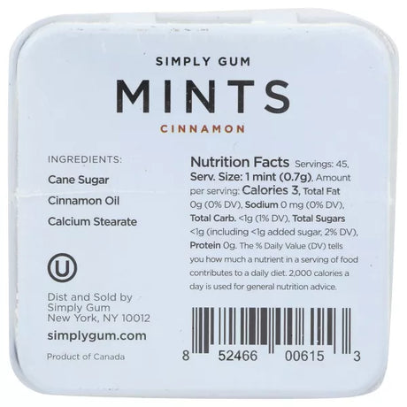 SIMPLY GUM Cinnamon Mints 30 CT