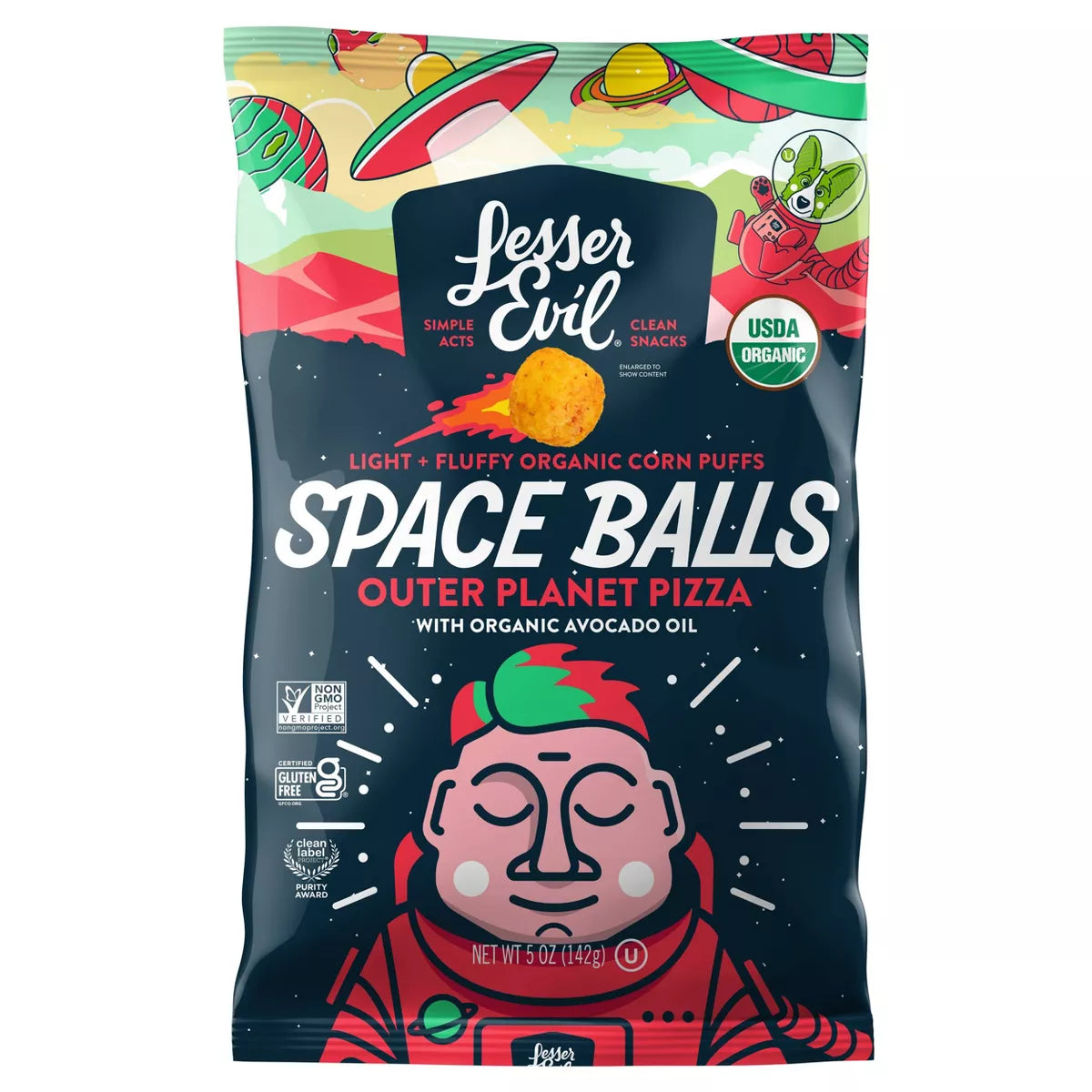 LESSER EVIL Outer Planet Pizza Space Balls 6/5 OZ