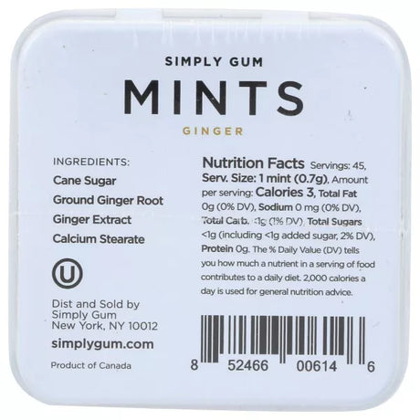 SIMPLY GUM Mints, Ginger 30 CT