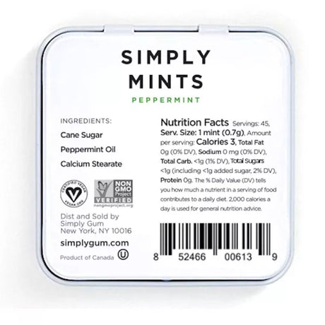 SIMPLY GUM Mints, Peppermint 30 CT
