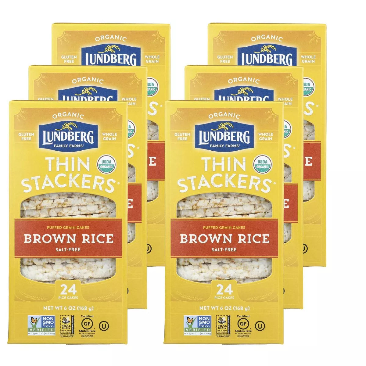LUNDBERG FAMILY FARMS Thin Stackers, Brown Rice, NS 6/6 OZ