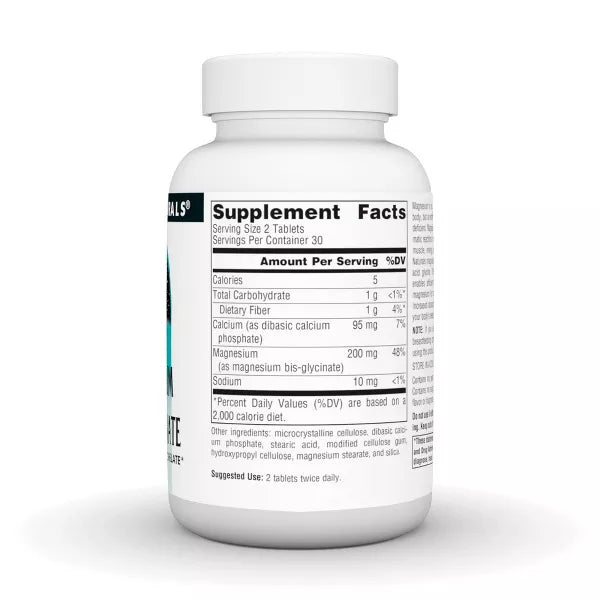 SOURCE NATURALS MAGNESIUM BIS-GLYCINATE 60T