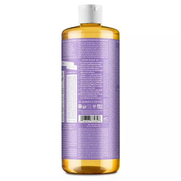 DR. BRONNER'S MAGIC SOAPS ORGANIC CASTILE LIQUID SOAP LAVENDER 32OZ