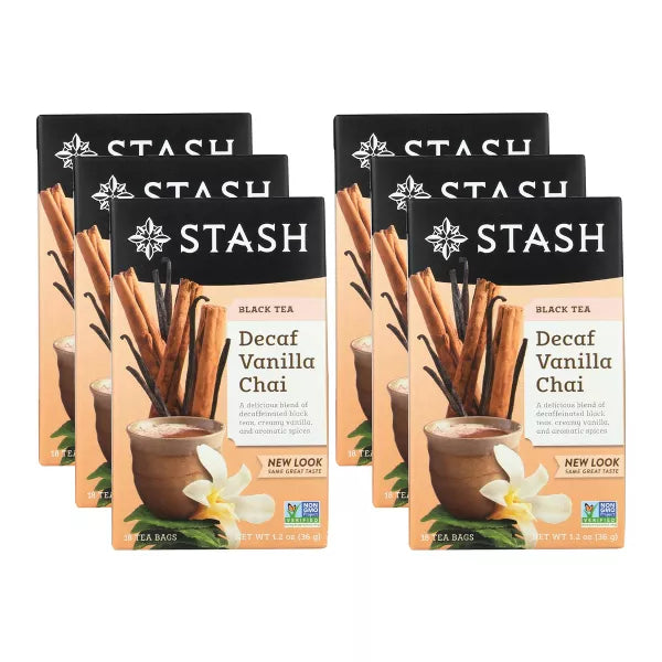 STASH TEA Vanilla Chai Tea Decaffeinated 18 BAG