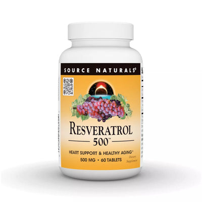 SOURCE NATURALS RESVERATROL 500MG TABLETAS 60T