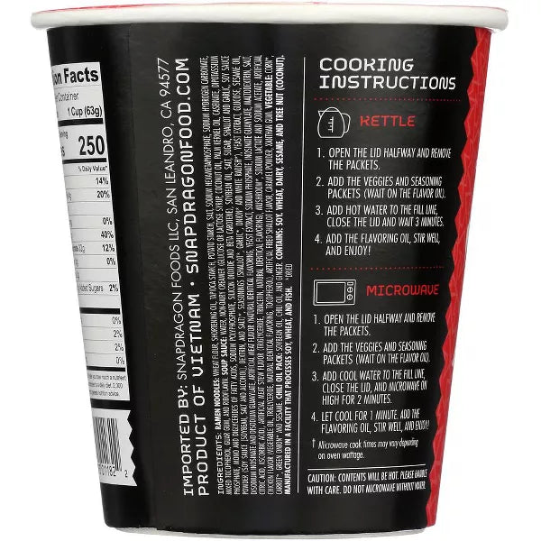 SNAPDRAGON Spicy Tonkotsu Ramen Cup 2.2 OZ
