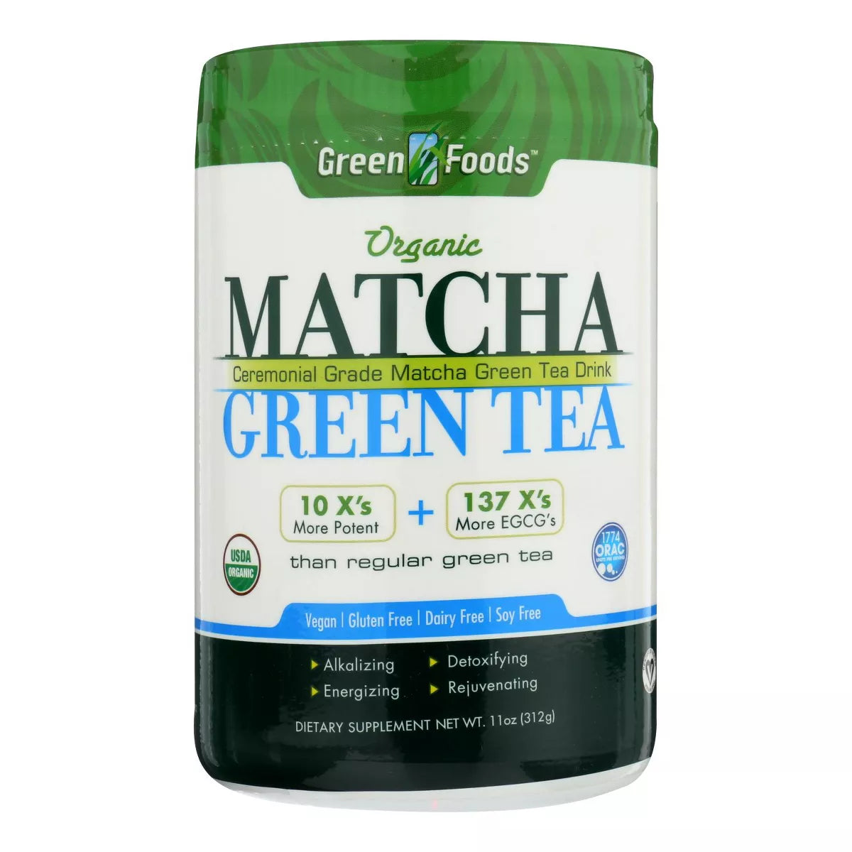 GREEN FOODS CORPORATION MATCHA GREEN TEA 60SERVNG 11OZ