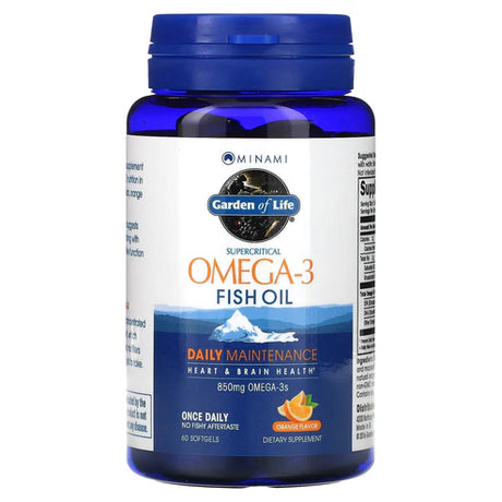Garden of Life Omega-3 Fish Oil Supercritical 60 Soft Gels