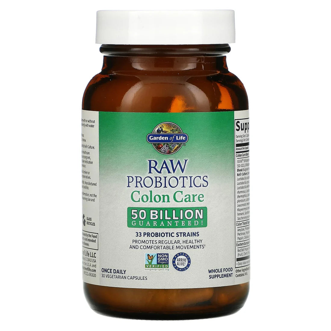 Garden of Life Raw Probiotics Colon Care COOLER 30ct CAPSULES