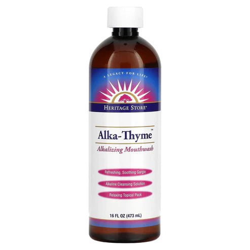 Heritage Store Alka-Thyme Alkaline Mouthwash Eucalyptus Mint 16floz