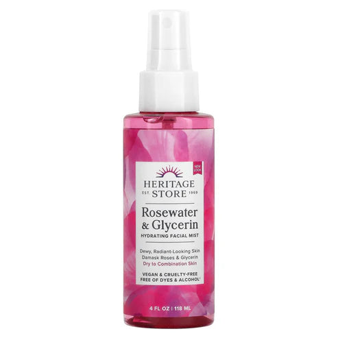 Heritage Store Rosewater & Glycerin Mist 4floz