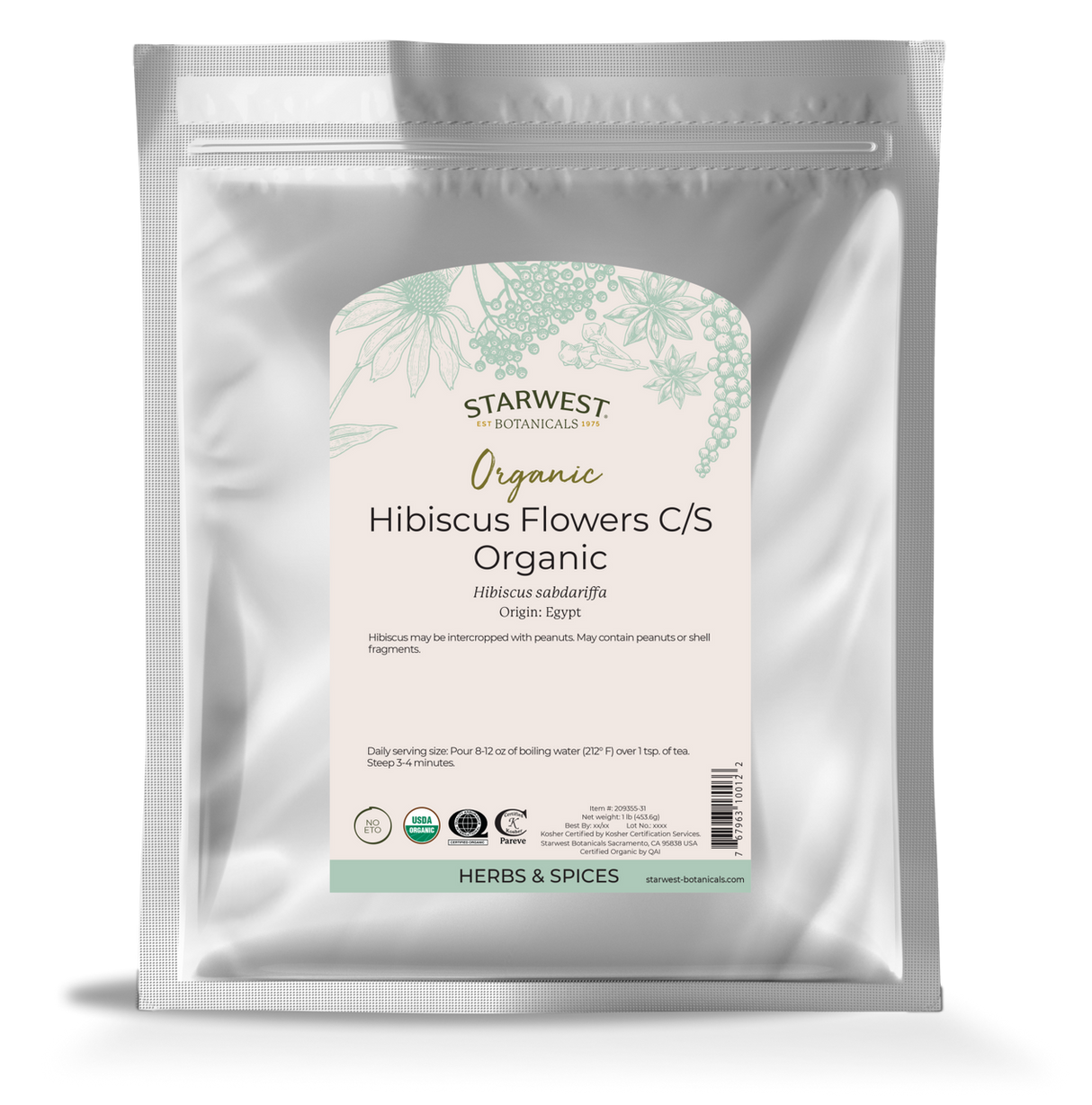 HIBISCUS FLOWER C/S ORGANIC