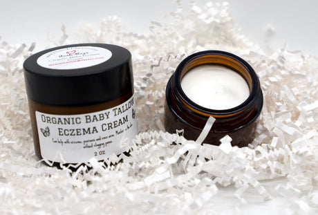 Handi-Razor Organic Baby Tallow Eczema Cream 2 oz amber jar