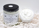 Handi-Razor Natural Tallow Body Butter open jar showing whipped texture