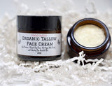 Handi-Razor Unscented Organic Tallow Face Cream 2 oz amber jar