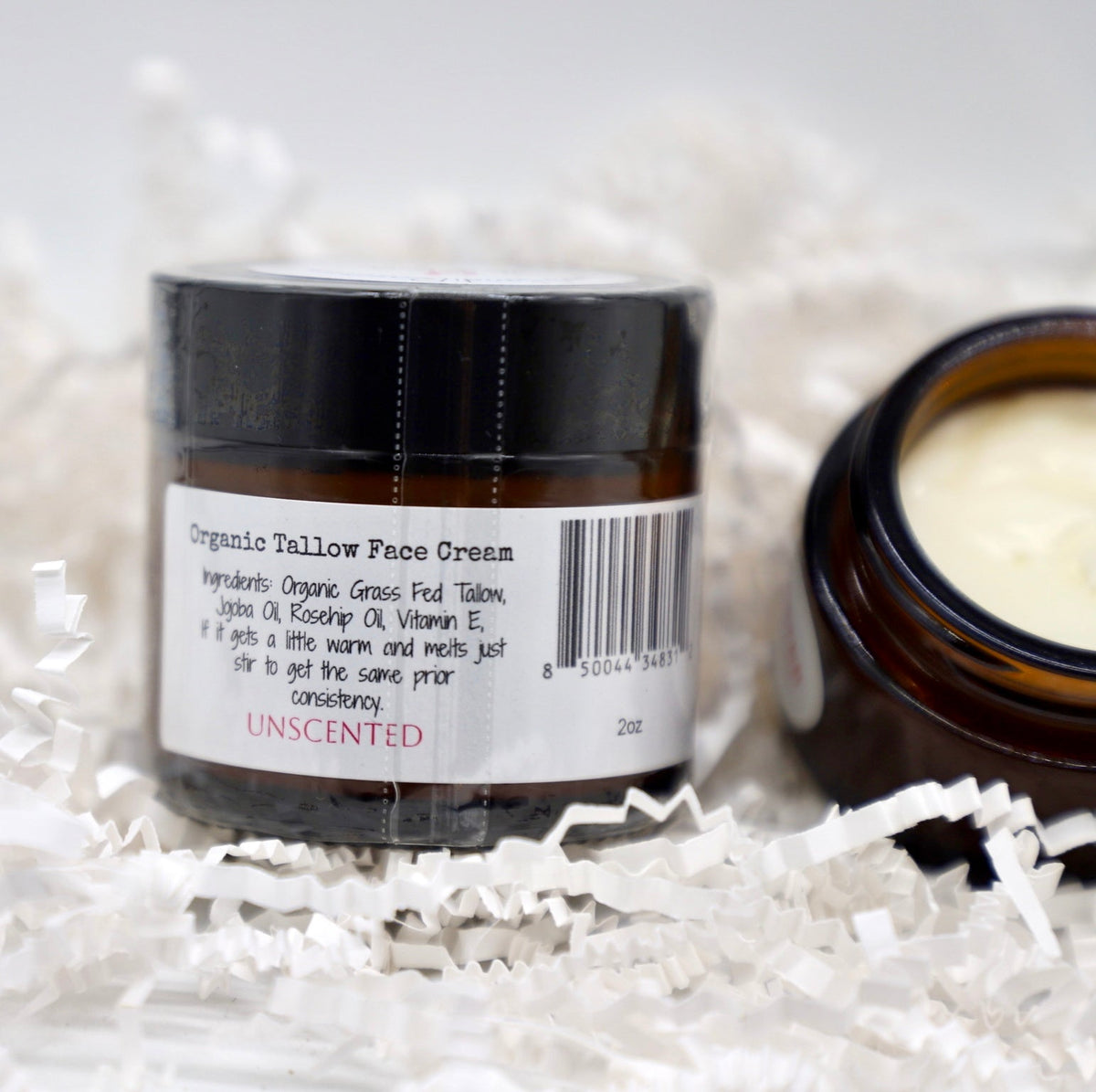 Handi-Razor Unscented Organic Tallow Face Cream ingredient label
