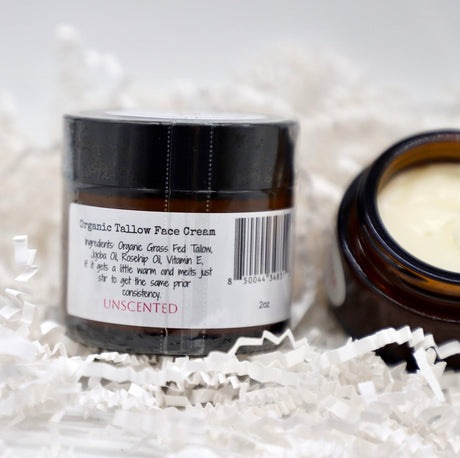 Handi-Razor Unscented Organic Tallow Face Cream ingredient label